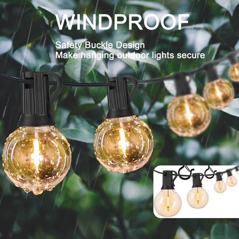 ADIIL 40 PCS Q Hanger Hooks with Safety Buckle  Windproof Screw Hooks for Hanging Outdoor String Lights  Plants  Christmas Patio Lights  2.2 Inches  Black - Image 3